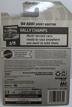 Load image into Gallery viewer, Hot Wheels Yellow 84 Audi Sport Quattro 2022