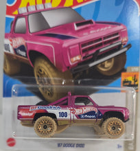 Load image into Gallery viewer, Hot Wheels Pink 87 Dodge D100 2024
