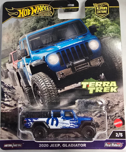 Hot Wheels 2020 Jeep Gladiator Terra Trek toy car in packaging