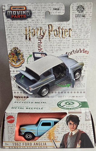 1962 Ford Anglia toy car in packaging with Harry Potter theme