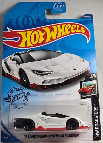 Hot Wheels Lamborghini Centenario Roadster toy car in packaging