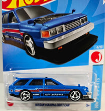 Load image into Gallery viewer, Hot Wheels Blue Nissan Maxima Drift Car 2023
