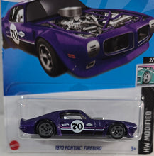 Load image into Gallery viewer, Hot Wheels Purple 1970 Pontiac Firebird 2023
