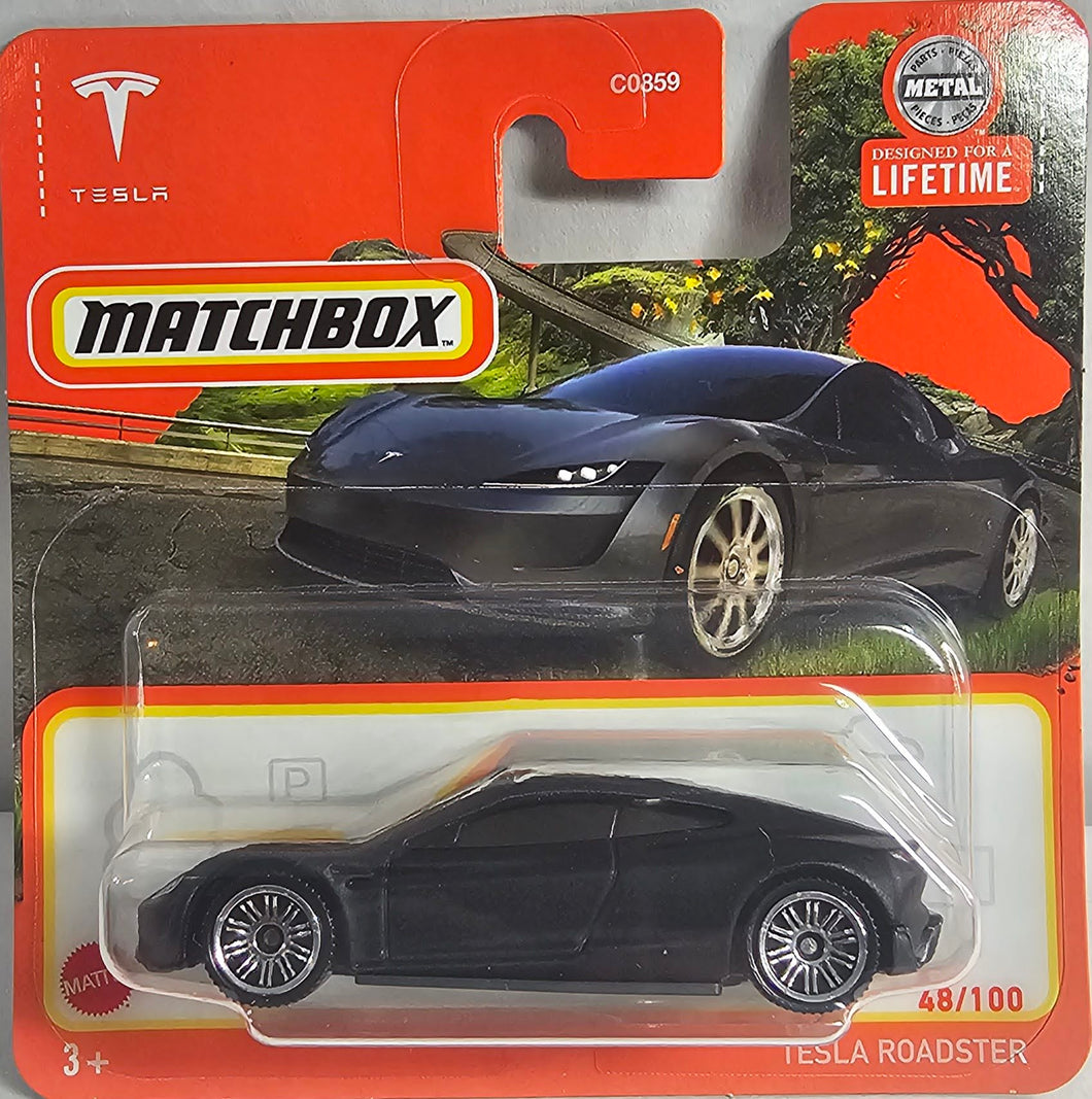 Matchbox Black Tesla Roadster 2024 Short card