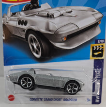 Load image into Gallery viewer, Hot Wheels Silver Corvette Grand Sport Roadster 2023
