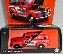 Load image into Gallery viewer, Matchbox Moving Parts Red 1950 Chevy Suburban 2025
