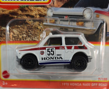 Load image into Gallery viewer, Matchbox White 1970 Honda N600 Off Road 2023 Short card
