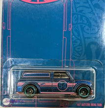 Load image into Gallery viewer, Hot Wheels Satin Blue and Pink 67 Austin Mini Van 2022
