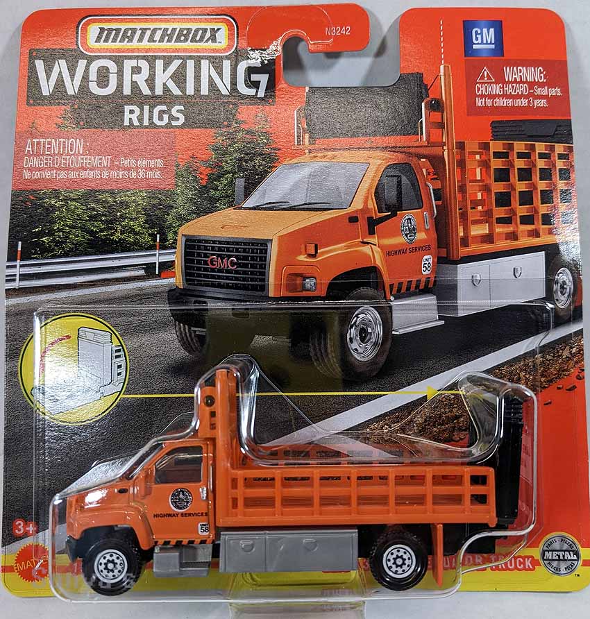 Matchbox Working Rigs GMC 3500 Attenuator Truck