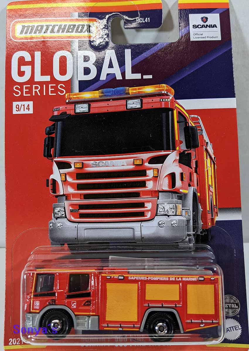 Matchbox Global Scania P 360 Fire Truck French