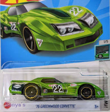 Load image into Gallery viewer, Hot Wheels Green 76 Greenwood Corvette 2022
