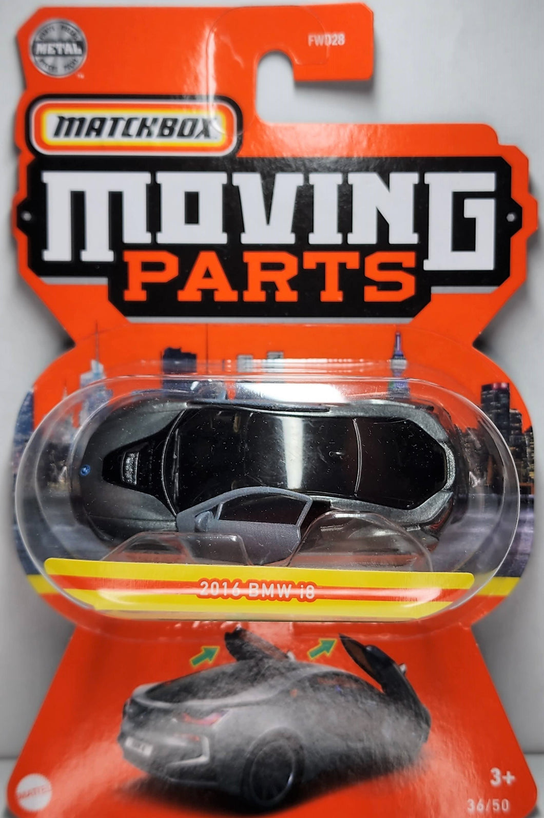 Matchbox Gray 2016 BMW i8 Moving Parts 2022